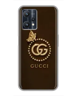 Чехол для Realme 9 Pro с картинкой «Gucci — золотая бабочка»