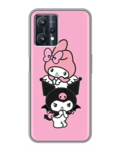 Чехол для Realme 9 Pro с картинкой «My Melody и Kuromi» Чехол для Realme 9 Pro с картинкой «My Melody и Kuromi»