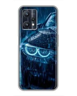 Чехол для Realme 9 Pro с картинкой «BMW под дождем»