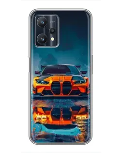 Чехол для Realme 9 Pro с картинкой «BMW — золотая эмблема»