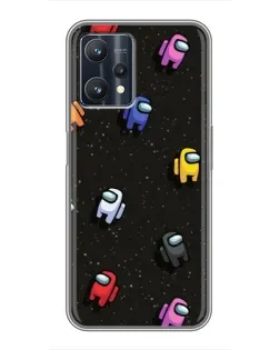 Чохол для Realme 9 Pro з картинкою «Космічний патерн Among Us»