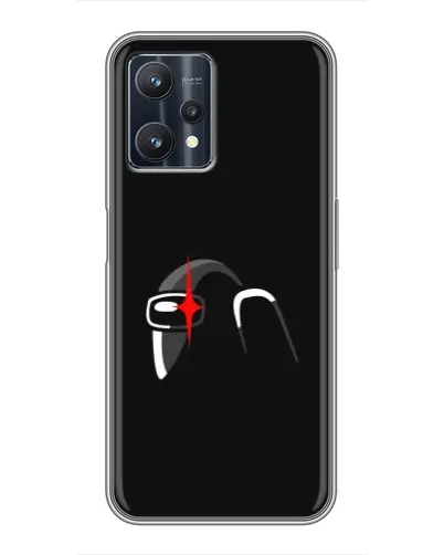 Чехол для Realme 9 Pro с картинкой «Among Us шлем»