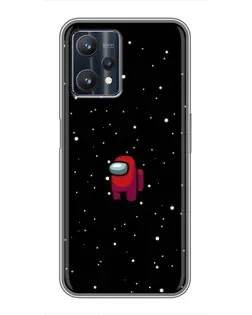 Чехол для Realme 9 Pro с картинкой «Красный Among Us»