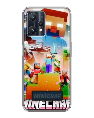 Чохол для Realme 9 Pro з картинкою «Minecraft герої гри» Чохол для Realme 9 Pro з картинкою «Minecraft герої гри»