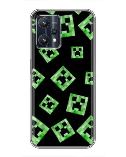 Чохол для Realme 9 Pro з картинкою «Паттерн з кріперами» Чохол для Realme 9 Pro з картинкою «Паттерн з кріперами»