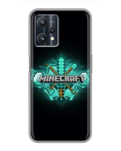 Чохол для Realme 9 Pro з картинкою «Minecraft Diamond лого» Чохол для Realme 9 Pro з картинкою «Minecraft Diamond лого»
