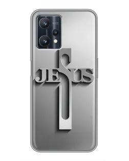 Чехол для Realme 9 Pro с картинкой «Металлический крест Jesus» Чехол для Realme 9 Pro с картинкой «Металлический крест Jesus»