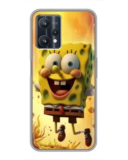 Чохол для Realme 9 Pro з картинкою «Губка Боб стрибає»