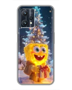 Чохол для Realme 9 Pro з картинкою «Різдвяний Спанч Боб»