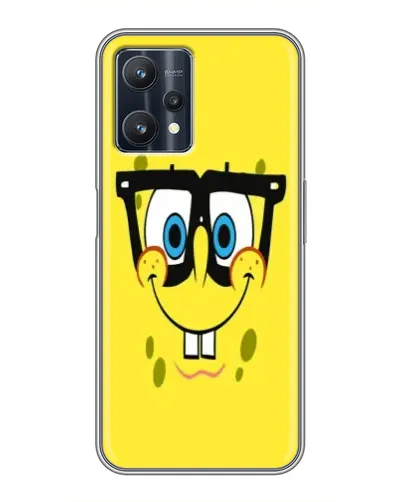 Чехол для Realme 9 Pro с картинкой «Минималистичный Спанч Боб» Чехол для Realme 9 Pro с картинкой «Минималистичный Спанч Боб»