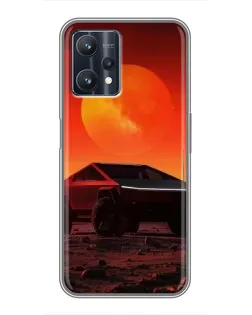 Чехол для Realme 9 Pro с картинкой «Cybertruck на Марсе» Чехол для Realme 9 Pro с картинкой «Cybertruck на Марсе»