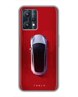 Чехол для Realme 9 Pro с картинкой «Tesla Top View» Чехол для Realme 9 Pro с картинкой «Tesla Top View»