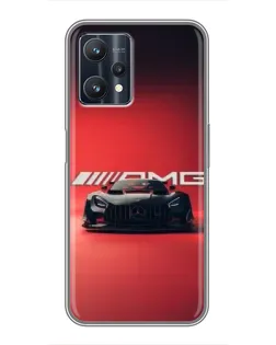 Чехол для Realme 9 Pro с картинкой «Mercedes AMG — красная линия» Чехол для Realme 9 Pro с картинкой «Mercedes AMG — красная линия»