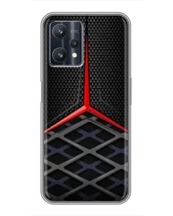 Чехол для Realme 9 Pro с картинкой «Mercedes Carbon Grid» Чехол для Realme 9 Pro с картинкой «Mercedes Carbon Grid»