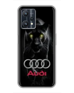 Чехол для Realme 9 Pro с картинкой «Пантера и Audi»