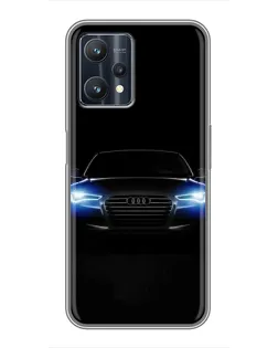 Чехол для Realme 9 Pro с картинкой «Audi в неоне»