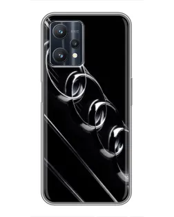Чехол для Realme 9 Pro с картинкой «Audi — абстрактные кольца»