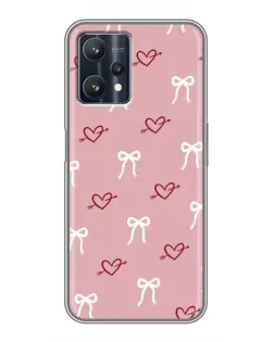 Чохол для Realme 9 Pro з картинкою «Серця та банти»