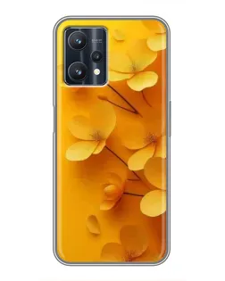 Чехол для Realme 9 Pro с картинкой «Золотые лепестки»