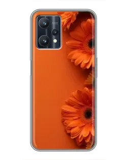 Чехол для Realme 9 Pro с картинкой «Оранжевые герберы»