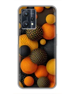 Чохол для Realme 9 Pro з картинкою «Об'ємні помаранчеві сфери»