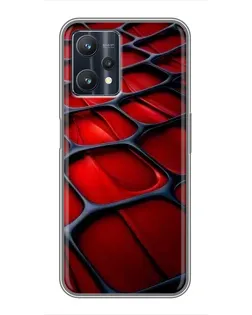 Чохол для Realme 9 Pro з картинкою «Червона глянцева сітка»