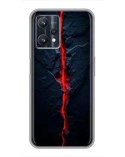 Чохол для Realme 9 Pro з картинкою «Червона лавова тріщина»