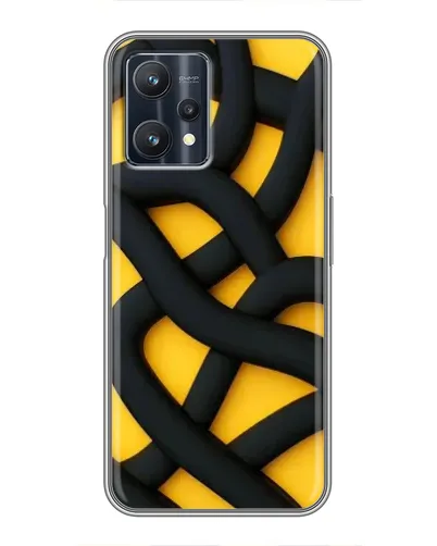 Чохол для Realme 9 Pro з картинкою «Чорне жовте переплетення» Чохол для Realme 9 Pro з картинкою «Чорне жовте переплетення»