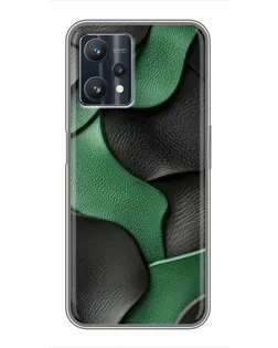 Чохол для Realme 9 Pro з картинкою «Зелені шкіряні хвилі»