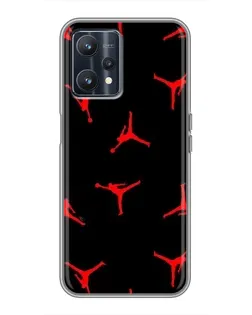 Чохол для Realme 9 з картинкою «Jordan Red Pattern»