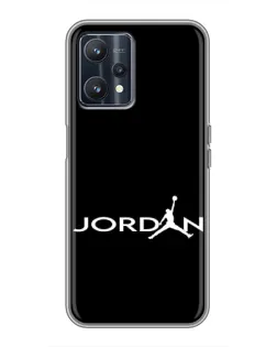 Чохол для Realme 9 з картинкою «Jordan White Logo»