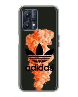 Чохол для Realme 9 з картинкою «Помаранчевий дим Adidas»