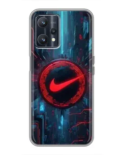 Чохол для Realme 9 з картинкою «Техногенний стиль Nike»