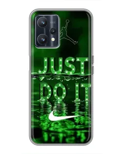 Чохол для Realme 9 з картинкою «Зелений неоновий Nike»