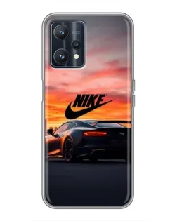 Чохол для Realme 9 з картинкою «Nike та суперкар»