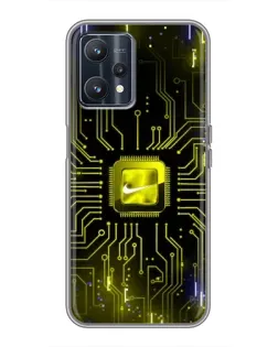 Чохол для Realme 9 з картинкою «Nike — золота іскра»
