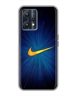 Чохол для Realme 9 з картинкою «Синій пульс Nike»
