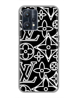Чохол для Realme 9 з картинкою «Чорно-білий візерунок LV»