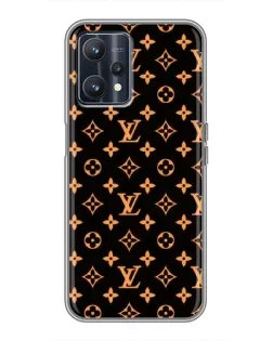 Чохол для Realme 9 з картинкою «Золота монограма LV»