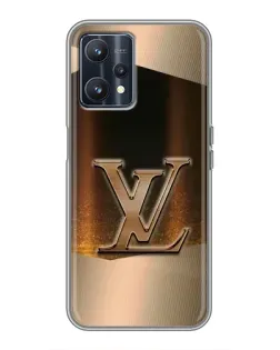 Чохол для Realme 9 з картинкою «LV — золоте сяйво»