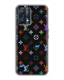 Чохол для Realme 9 з картинкою «Кольорова монограма LV»