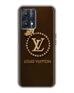 Чохол для Realme 9 з картинкою «LV — золота печатка»