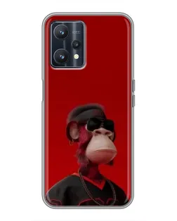 Чохол для Realme 9 з картинкою «Bored Ape в червоному»