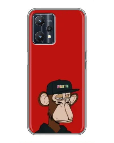 Чохол для Realme 9 з картинкою «Bored Ape — червоний фон» Чохол для Realme 9 з картинкою «Bored Ape — червоний фон»