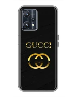 Чохол для Realme 9 з картинкою «Золотий логотип Gucci»