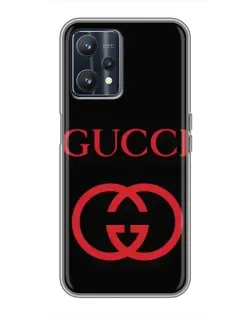 Чохол для Realme 9 з картинкою «Gucci — червоний логотип»