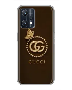 Чохол для Realme 9 з картинкою «Gucci — золотий метелик»