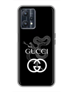 Чохол для Realme 9 з картинкою «Gucci — срібна змія»