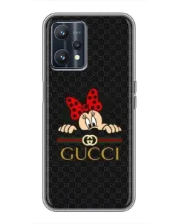 Чохол для Realme 9 з картинкою «Мінні Маус Gucci — чорний»