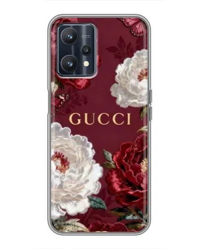 Чехол для Realme 9 с картинкой «Gucci — бордовые розы» Чехол для Realme 9 с картинкой «Gucci — бордовые розы»